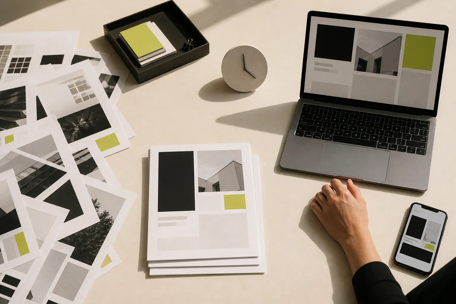 Entrepreneuse organisant plus simplement ses modèles de communication sur Canva